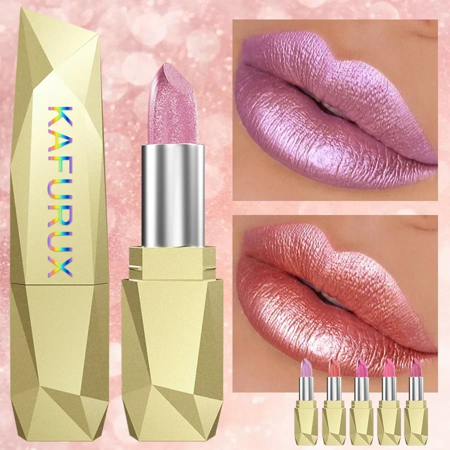 Glitter Lipstick – Sparkling Metallic Lip Color in 19 Shades