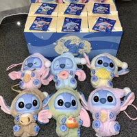 HOT Stitch Eat Something Before Sleep Series Blind Box Plush Vinyl Toys Cute Doll Labu V3 Mystery Box Bag Pendant Decor Gift