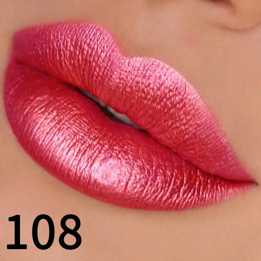 Glitter Lipstick – Sparkling Metallic Lip Color in 19 Shades