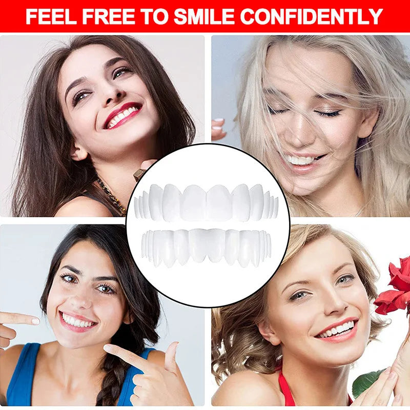 Teeth Veneers Whitening Dentures Braces Temporary False Teeth Cover Perfect Smile Comfortable Fit Denture Kit