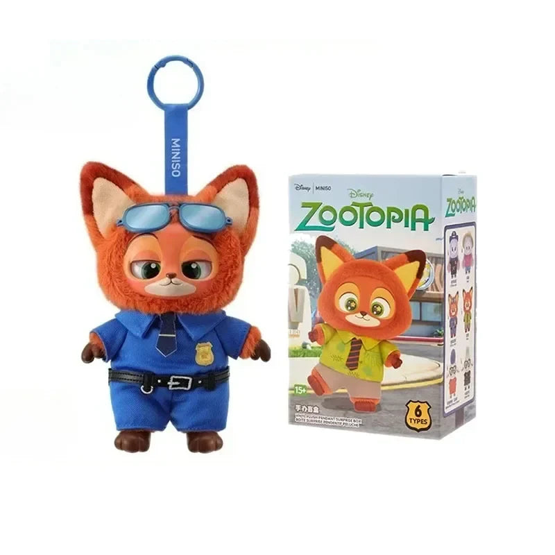 Disney Zootopia Blind Box Nick Judy Vinyl Doll Trendy Surprise Toy Cute Backpack Pendant Children's Birthday Gift