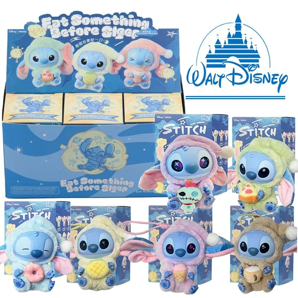 nuevo Stitch Plush Doll Blind Box Eat Before Sleep Series Vinyl Hanging Bag Cute Mystery Toy