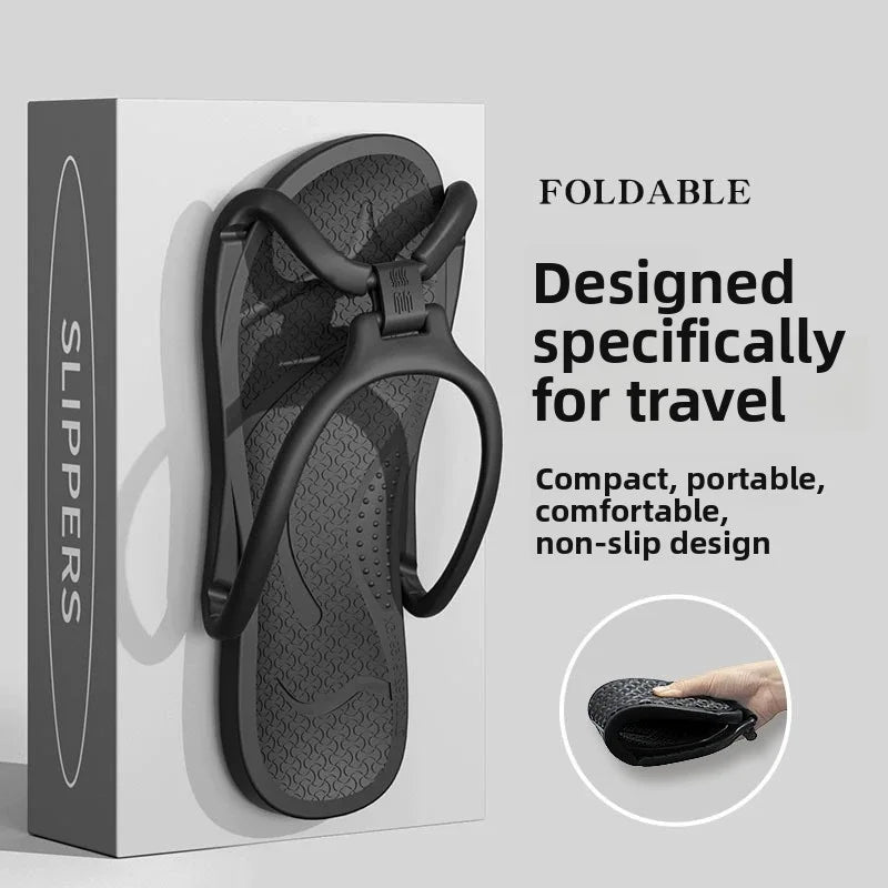 Unisex Foldable Non-Slip EVA Travel Slippers