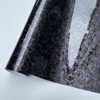 Black Forged Carbon Fiber Vinyl Wrap Cosmic Hex Carbon Car Wrapping Film For Interior & Exterior Vehicle Motorcycle