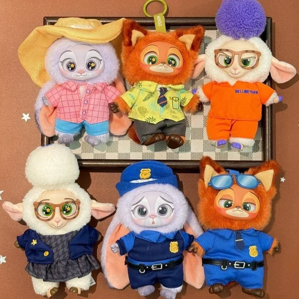 Disney Zootopia Blind Box Nick Judy Vinyl Doll Trendy Surprise Toy Cute Backpack Pendant Children's Birthday Gift