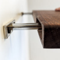 Thin Mahogany Floating Shelf with Rounded Corners