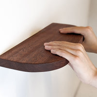 Thin Oak Floating Shelf with Rounded Corners
