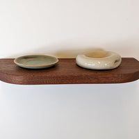 Thin Oak Floating Shelf with Rounded Corners
