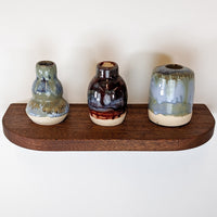 Thin Oak Floating Shelf with Rounded Corners