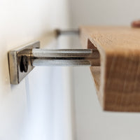 Thin Oak Floating Shelf with Rounded Corners