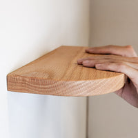 Thin Mahogany Floating Shelf with Rounded Corners