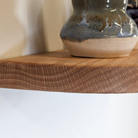 Thin Oak Floating Shelf with Rounded Corners