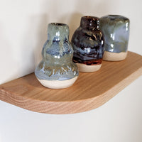 Thin Oak Floating Shelf with Rounded Corners
