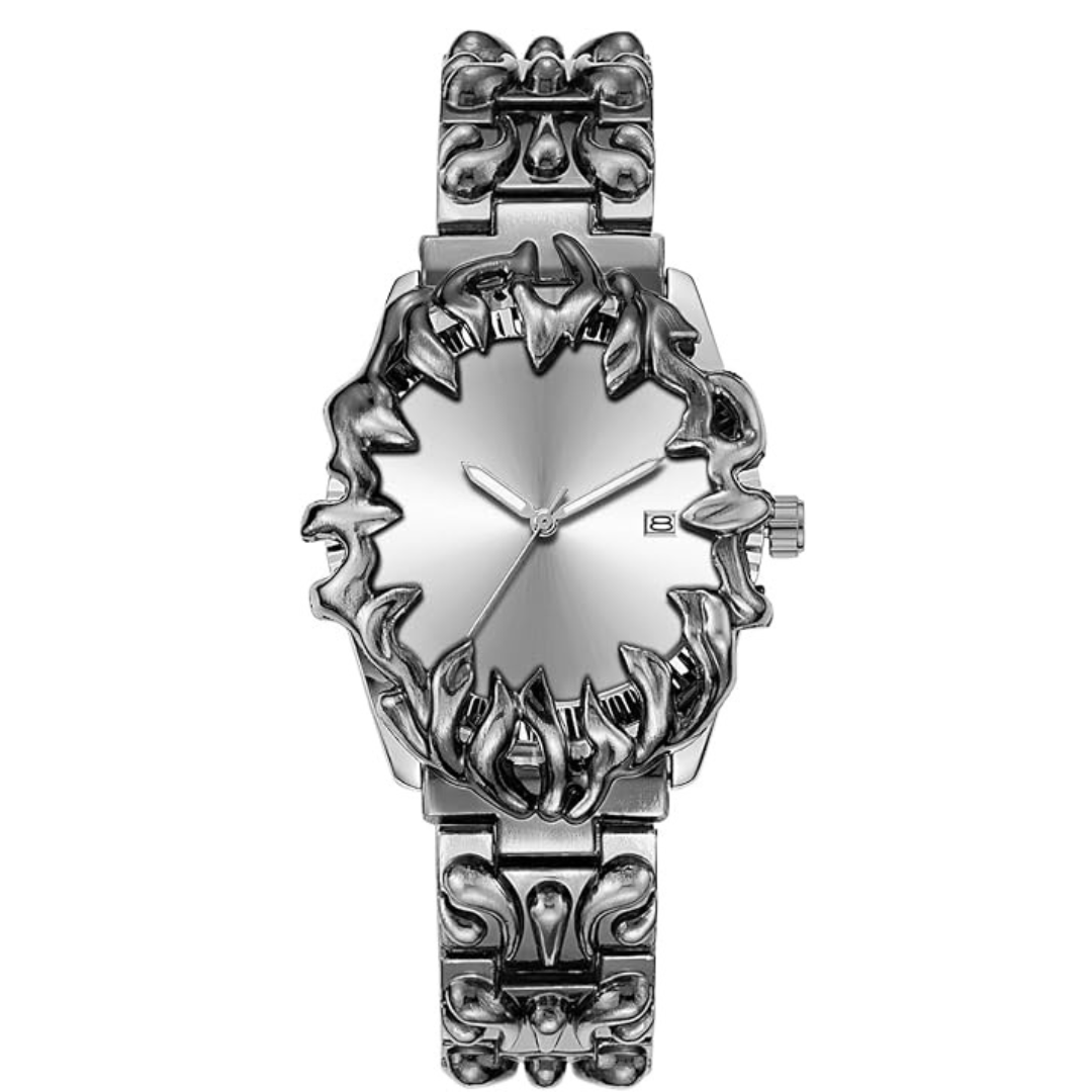 Gothic Watch for Men – Unique Stainless Steel Wristwatch | Waterproof Quartz Movement