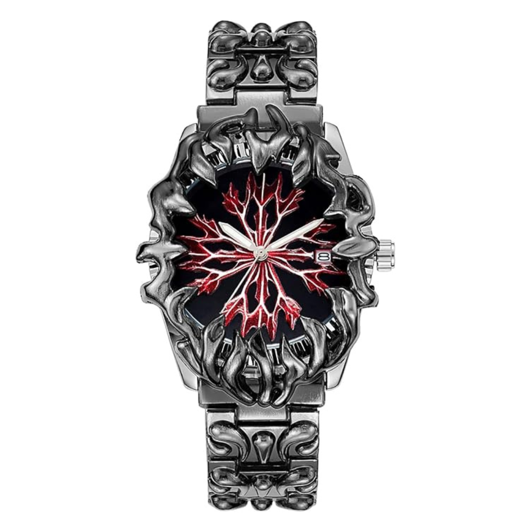Gothic Watch for Men – Unique Stainless Steel Wristwatch | Waterproof Quartz Movement