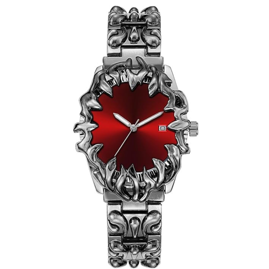 Gothic Watch for Men – Unique Stainless Steel Wristwatch | Waterproof Quartz Movement