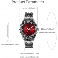 Gothic Watch for Men – Unique Stainless Steel Wristwatch | Waterproof Quartz Movement
