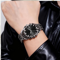 Gothic Watch for Men – Unique Stainless Steel Wristwatch | Waterproof Quartz Movement