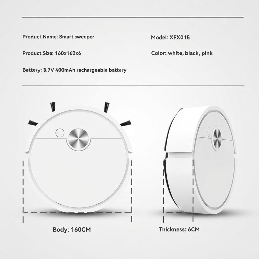 Smart Robot Vacuum Cleaner With Mopping Function