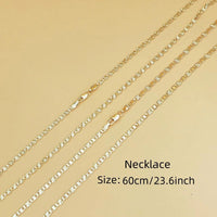 Elegant Flat Link Gold Chain
