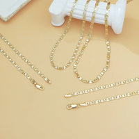 Elegant Flat Link Gold Chain