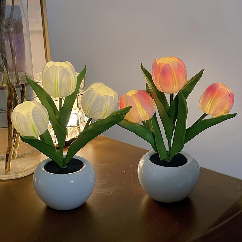 LED Tulip Flower Lamp – Aesthetic Night Light for Bedroom | Perfect Gift Idea