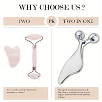 2-in-1 Facial Roller & Gua Sha Massage Tool