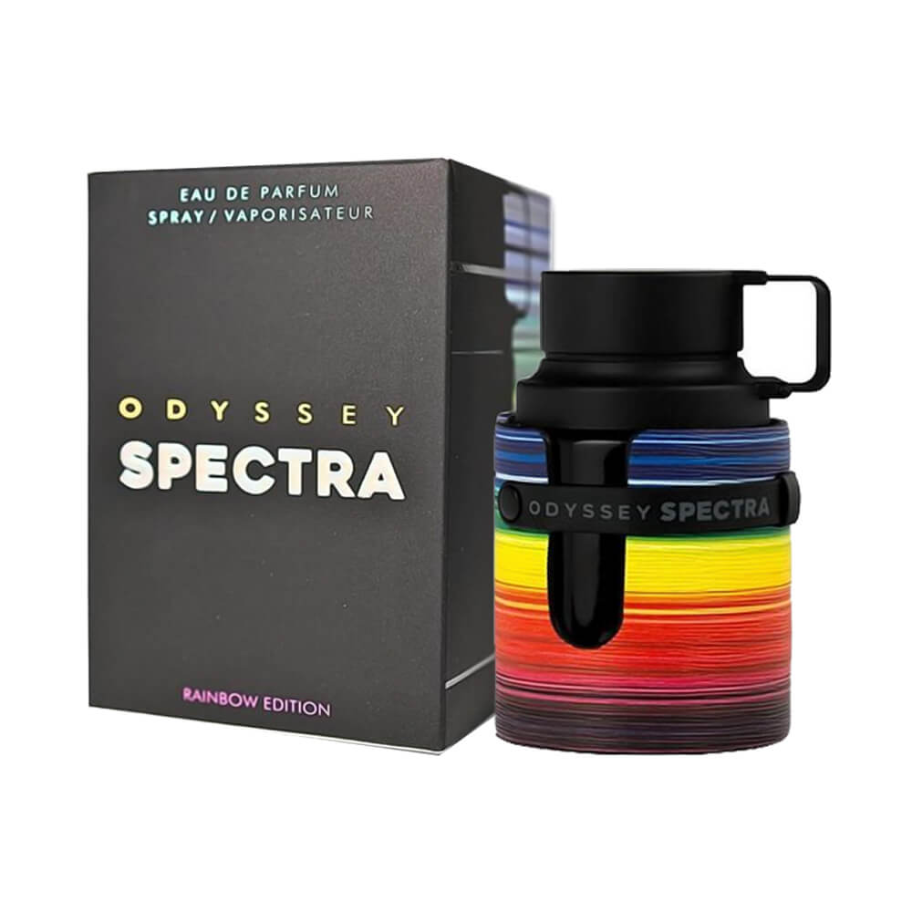 Armaf Odyssey Spectra Rainbow Edition for Unisex Eau de Parfum perfume bottle and packaging