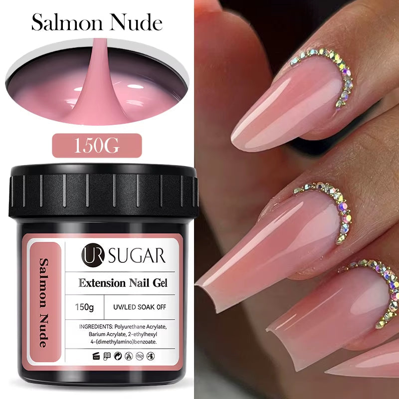 150g UV/LED Hard Nail Extension Builder Gel – Pink/White
