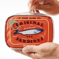 Cute Sardine Can Print Travel Makeup & Toiletry Bag
