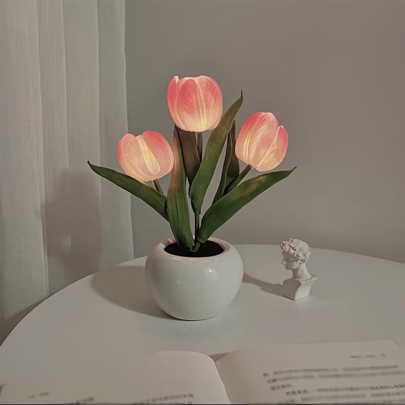 LED Tulip Flower Lamp – Aesthetic Night Light for Bedroom | Perfect Gift Idea