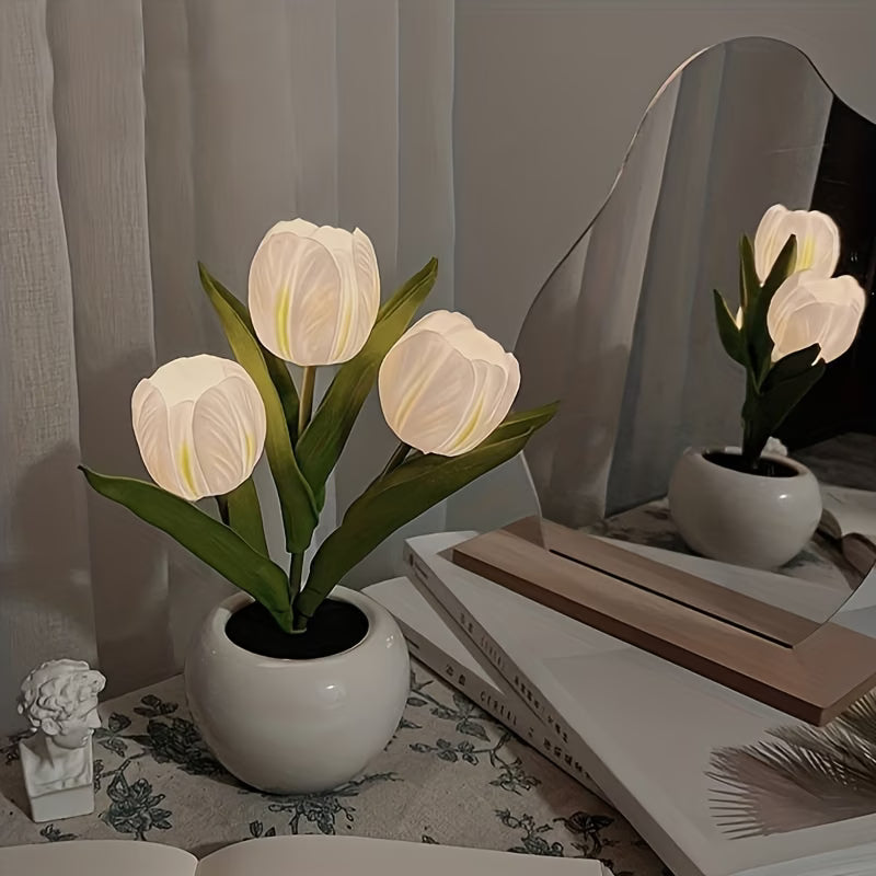 LED Tulip Flower Lamp – Aesthetic Night Light for Bedroom | Perfect Gift Idea