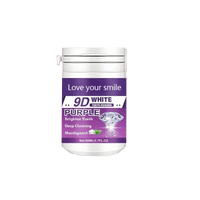 1/2pcs 9D White Purple Teeth Powder - Deep Cleaning & Polishing with Baking Soda, Refreshing Breath, Portable Travel-Friendly Formula, Brightens Smile in 7 Days, for Men & Women