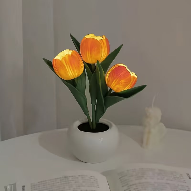 LED Tulip Flower Lamp – Aesthetic Night Light for Bedroom | Perfect Gift Idea