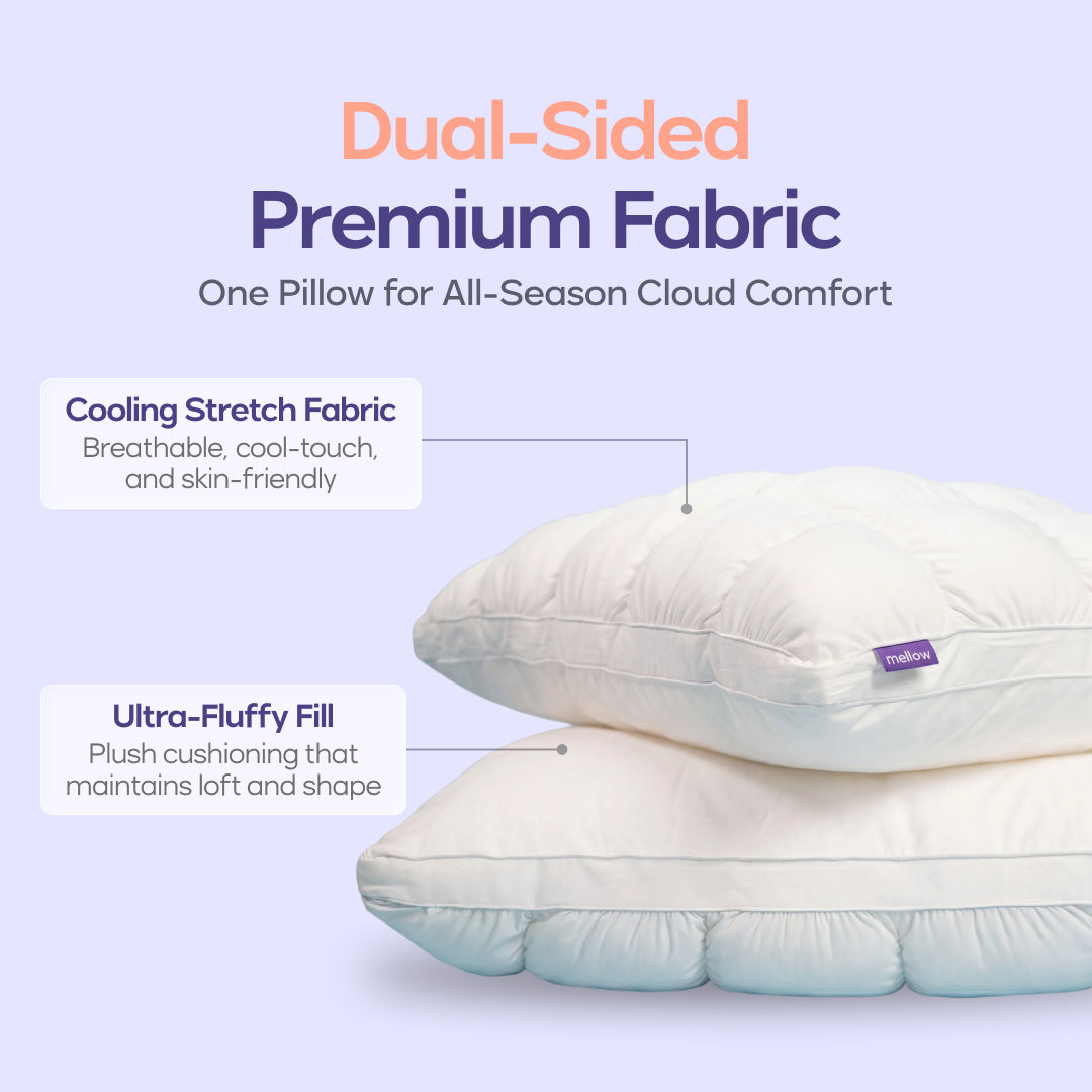Cloud Puff Pillow – Cooling Memory Foam Bed Pillow for Sleeping, Neck & Head Support, Ultra Soft & Fluffy