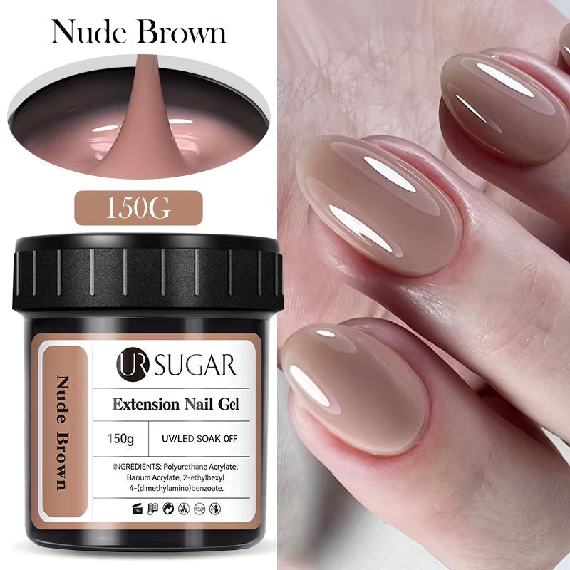 150g UV/LED Hard Nail Extension Builder Gel – Pink/White