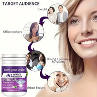 1/2pcs 9D White Purple Teeth Powder - Deep Cleaning & Polishing with Baking Soda, Refreshing Breath, Portable Travel-Friendly Formula, Brightens Smile in 7 Days, for Men & Women