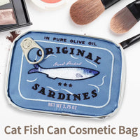 Cute Sardine Can Print Travel Makeup & Toiletry Bag