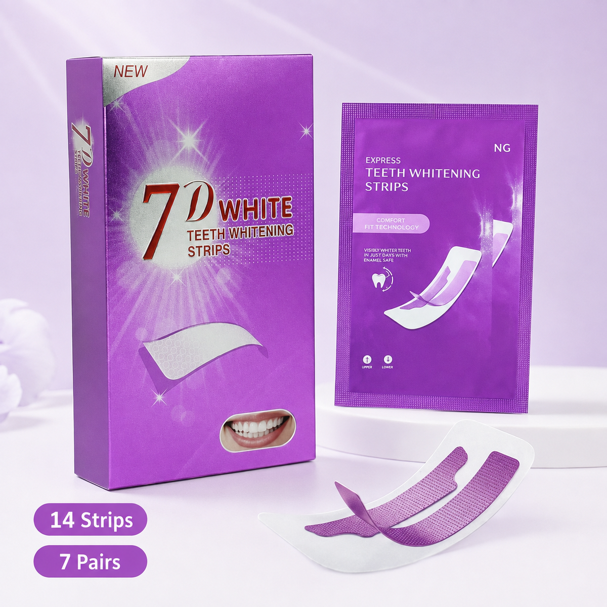 Purple Teeth Whitening Strips