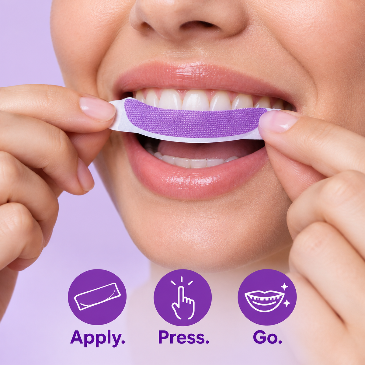 Purple Teeth Whitening Strips