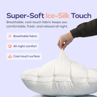 Cloud Puff Pillow – Cooling Memory Foam Bed Pillow for Sleeping, Neck & Head Support, Ultra Soft & Fluffy