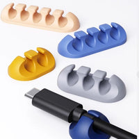 Set of 5 Cable Organizer – Desk Cord Holders, Cable Clips