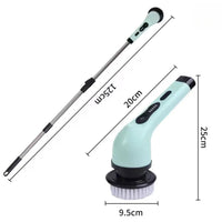 Cordless Electric Spin Scrubber Cleaning Brush 9-in-1 Set