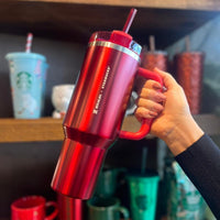 Stanley X Starbucks Limited Holiday Red Quencher Tumbler Flowstate H2.0 40oz
