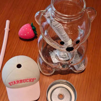 2026 Starbucks Bearista Bear Cup Tumblers Strawberry Topper Baseball Cap