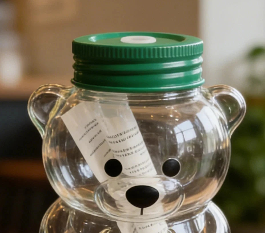 Starbucks Bearista Limited Edition Bear Glass Cold Cup