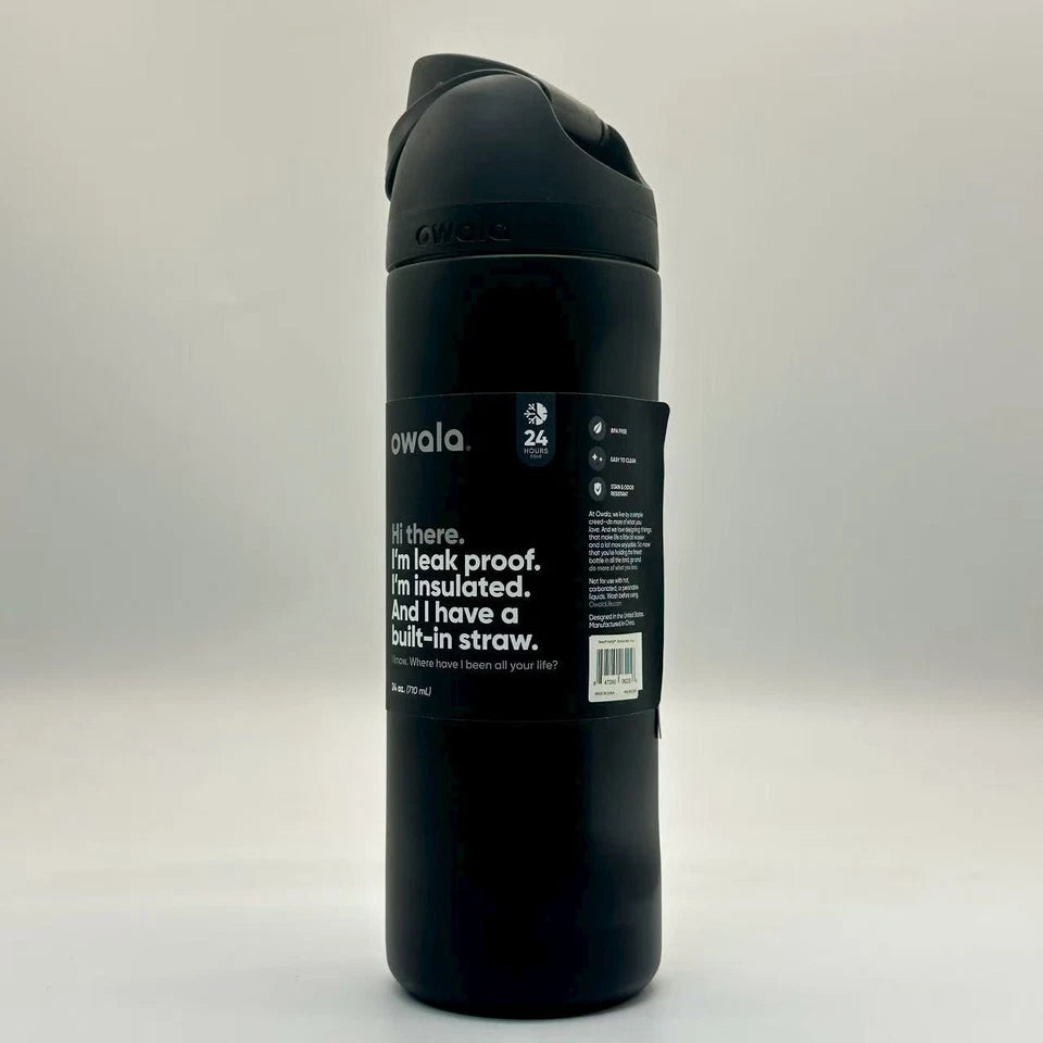 Owala FreeSip 24oz Stainless Steel Water Bottle Very Very Dark Top Quality